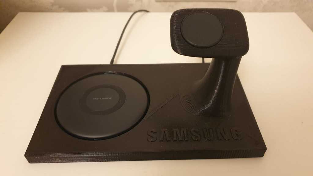 Samsung wireless charging pad holder and galaxy watch active 2 stand