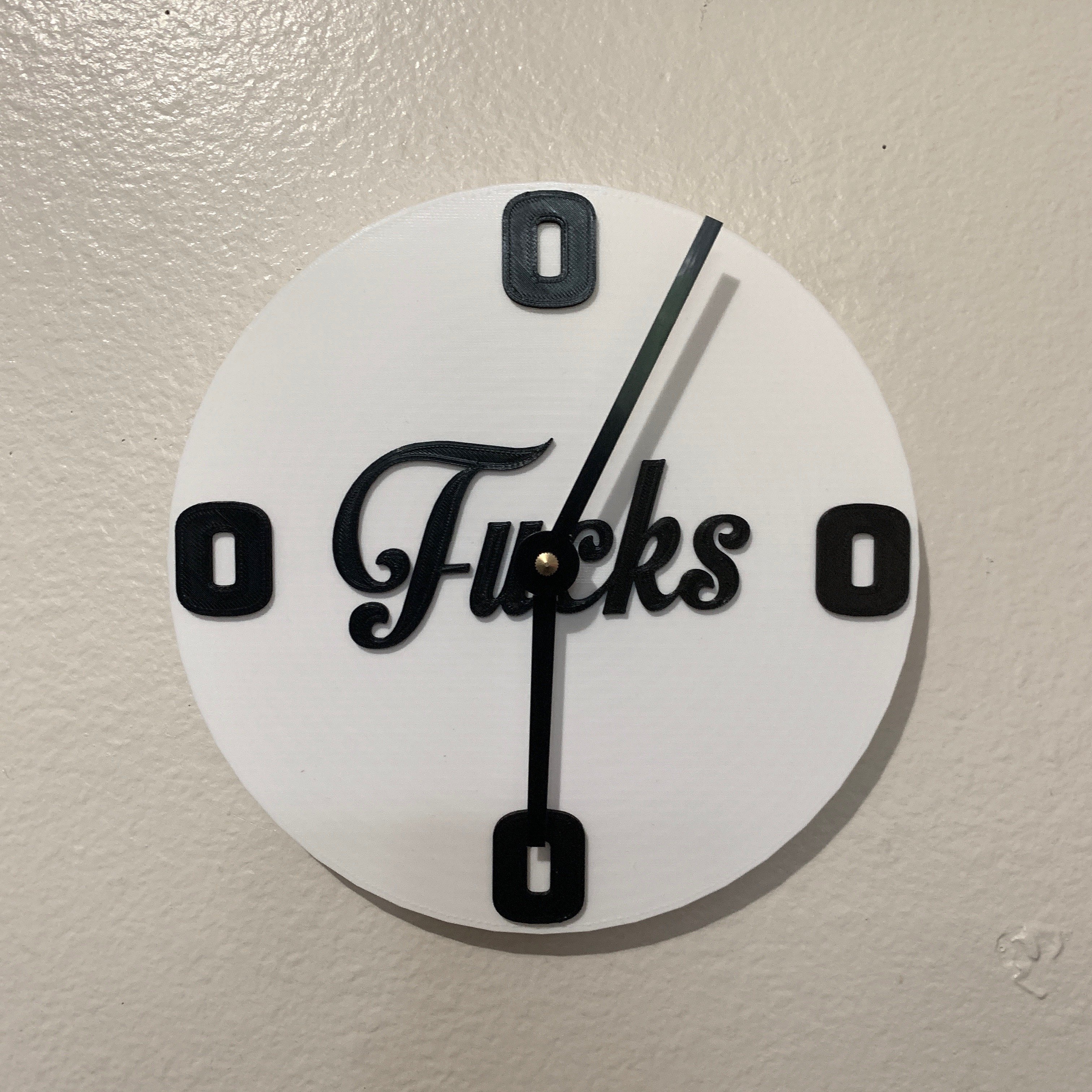 Zero F*cks Wall Clock