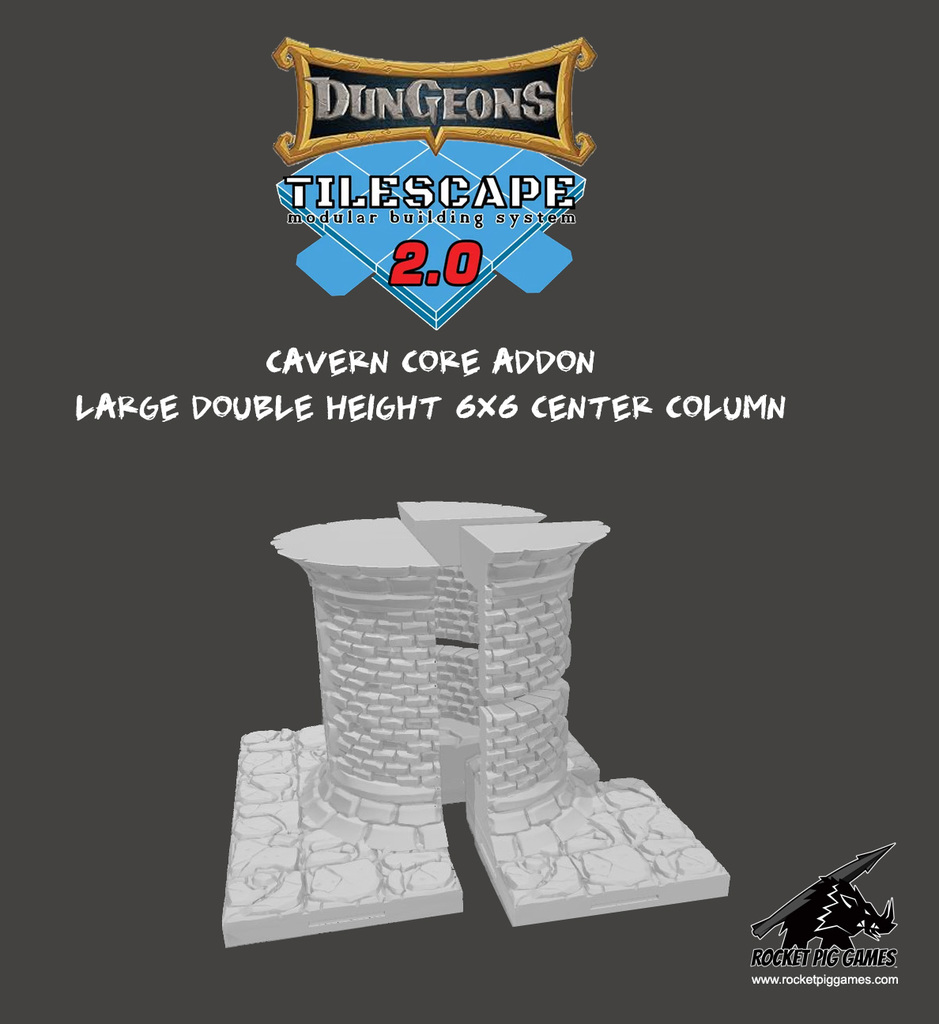 Tilescape™ DUNGEONS Addon Cavern Large Double Height Center Column