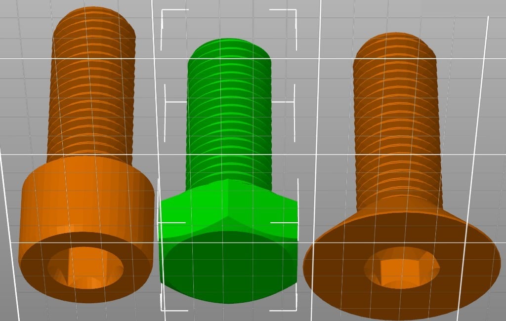 Metric Bolt optimized for 3D print