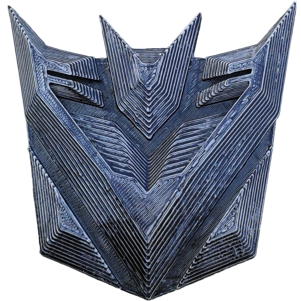 Transformers logo of Decpticons for stepped design look