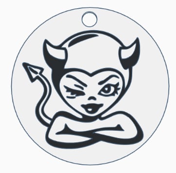 Girl Devil Keychains