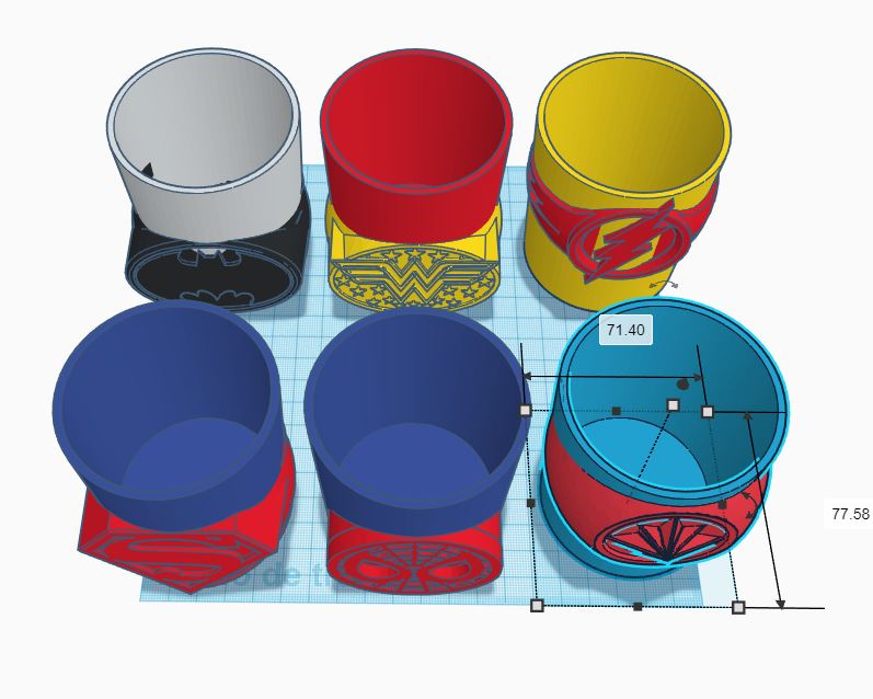 Glass super hero vasos