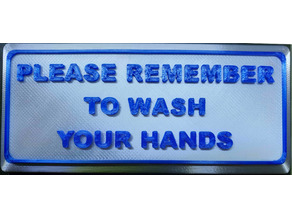 Wall Sign - Please Remember to Wash Your Hands