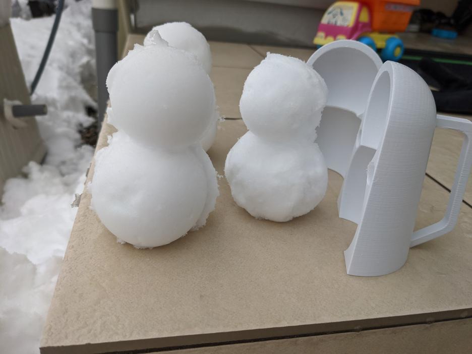 Yuki-daruma / snowman mold