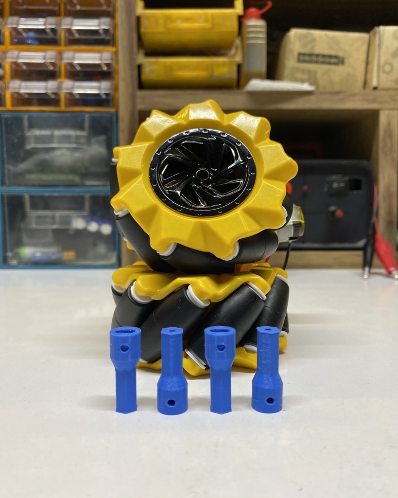 Shaft Connection Coupling for 250Rpm Yellow Motor With Mecanum Wheel With Hexagon Connector