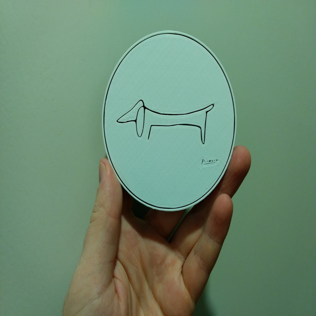 Dachshund Coaster (Picasso Line Drawing)