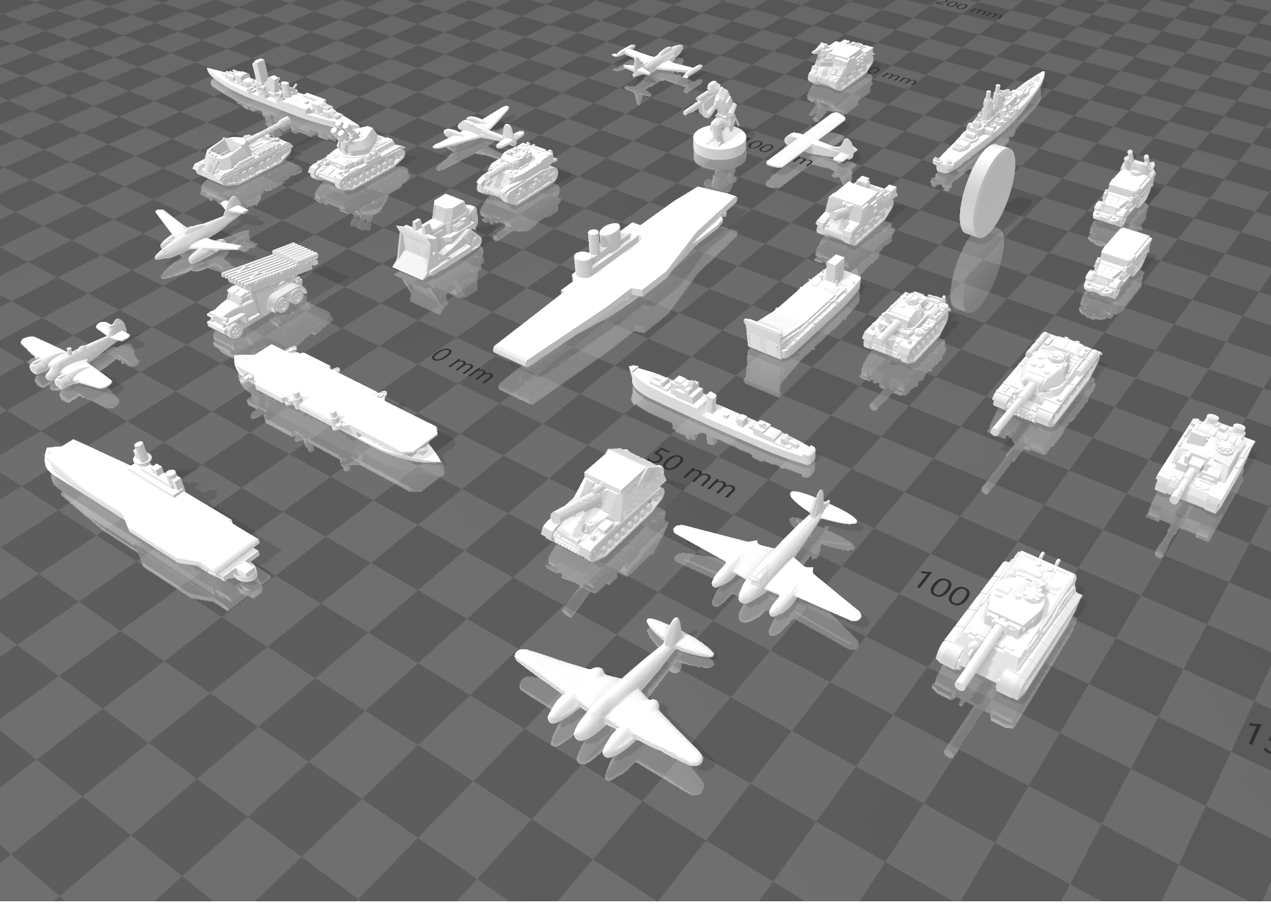 Community Compilation of WW2 Models- Cleaned, Remixed, Scaled and Tested for use in games like Axis and Allies