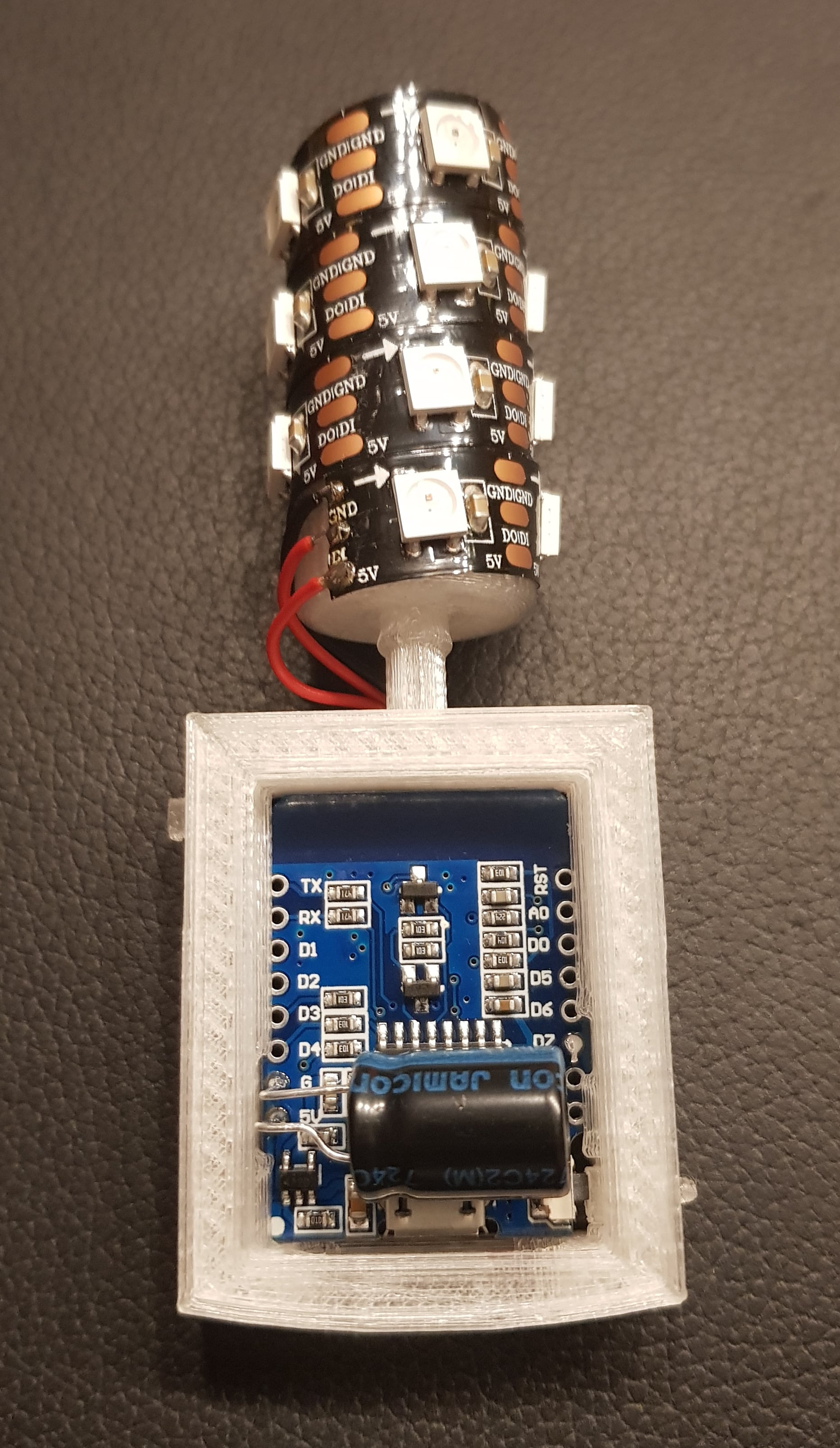 Light for Moon Lamp - ESP8266, WS2812b
