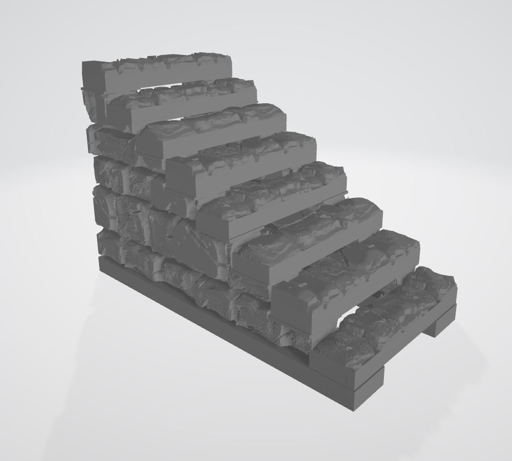 MimicBrick - Embarkment Kit - 4x8 Stair Set - Brick001