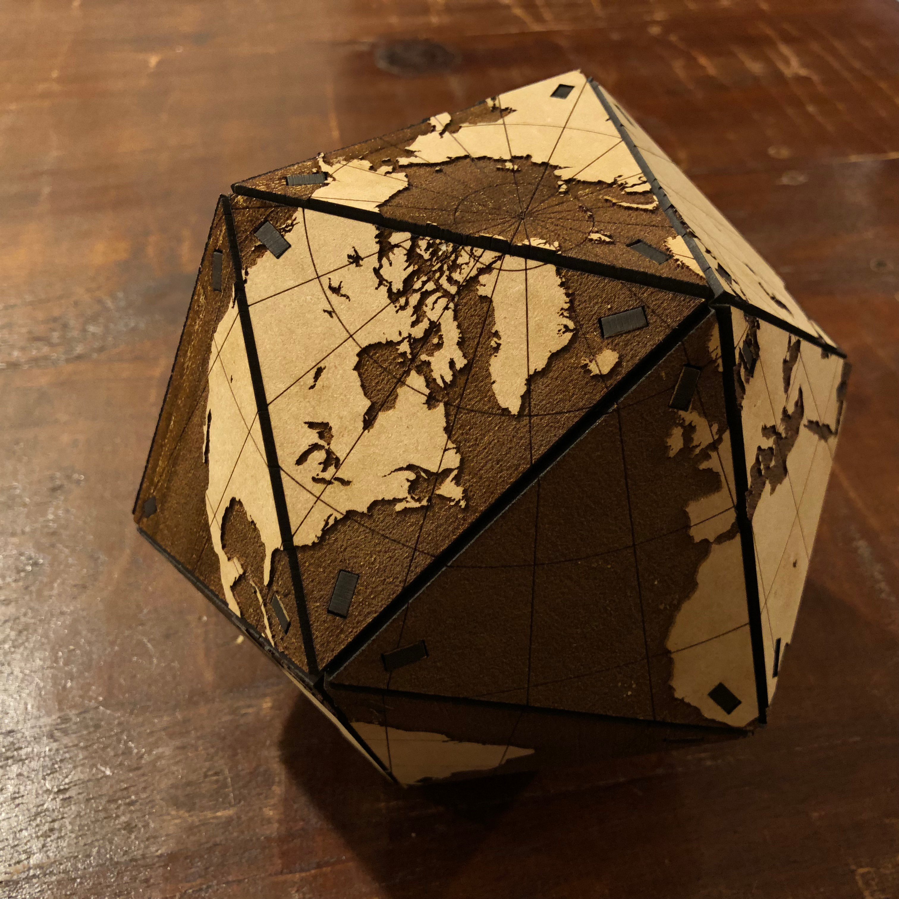 Dymaxion Globe - Optimized for Glowforge