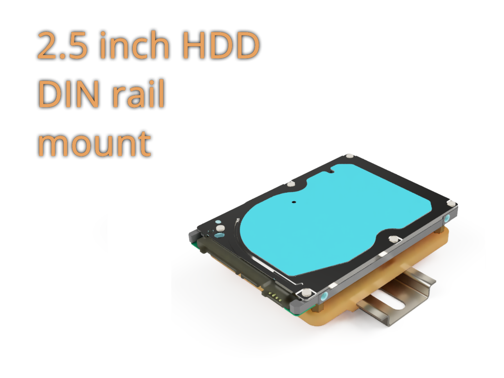 2.5 inch HDD DIN rail mount