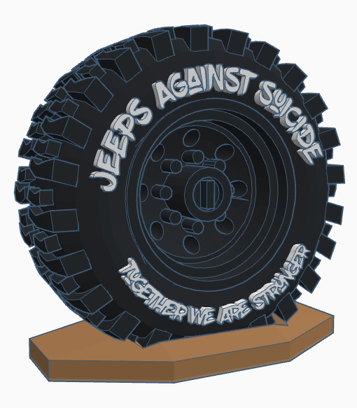 Jeeps Against Suicide Tire