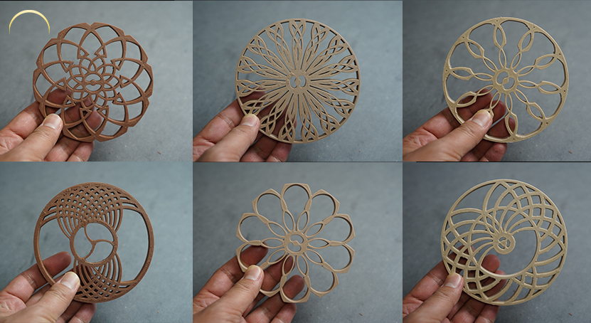Designs of Kinetic Sculptures, for Coaster or Wall decor