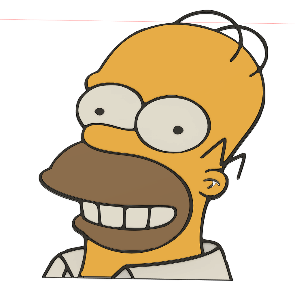 Homer Simpson Head - Full and split