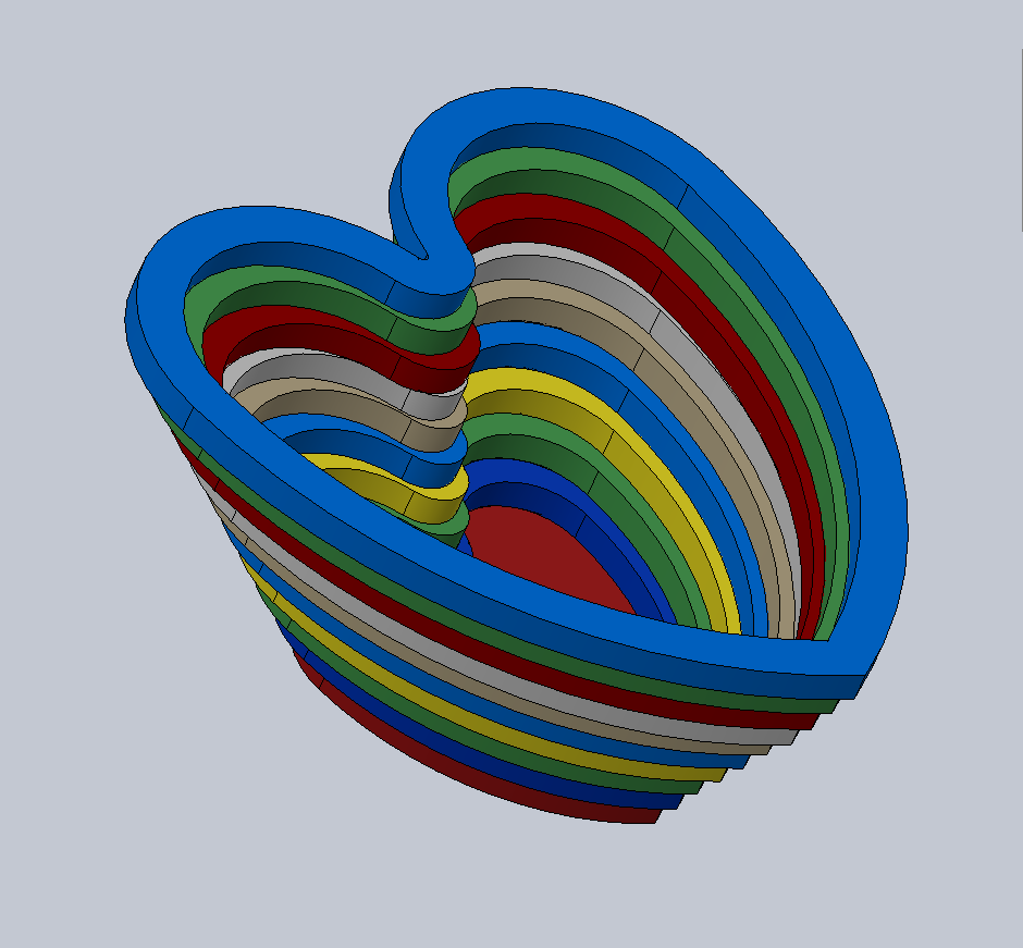 Heart bowl - A bowl made from layered hearts