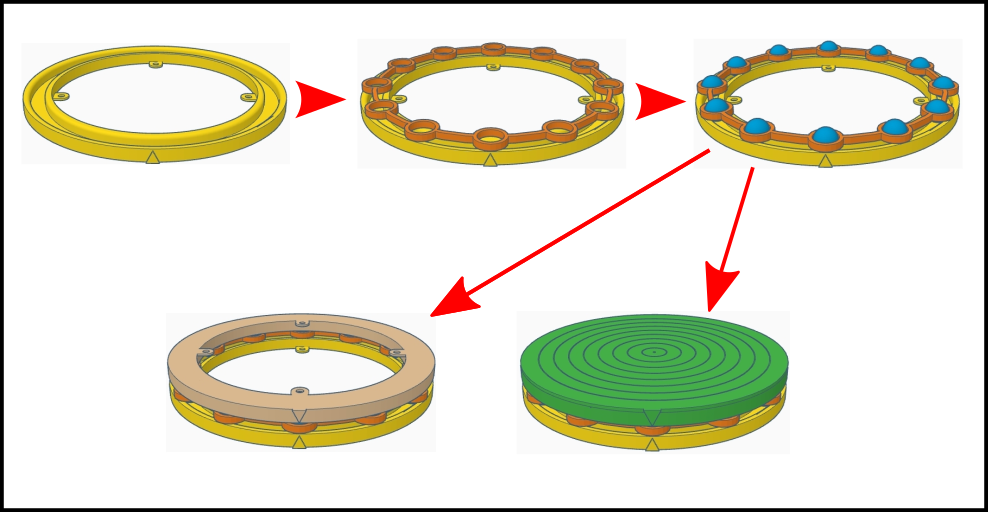 Turntable, 18cm, marble bearings