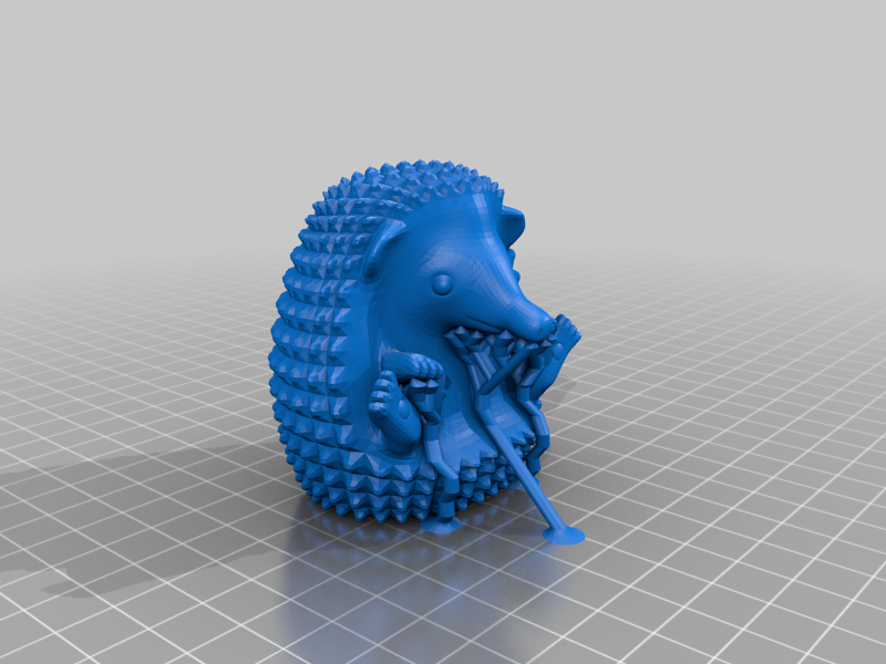 Sitting Hedgehog with Supports