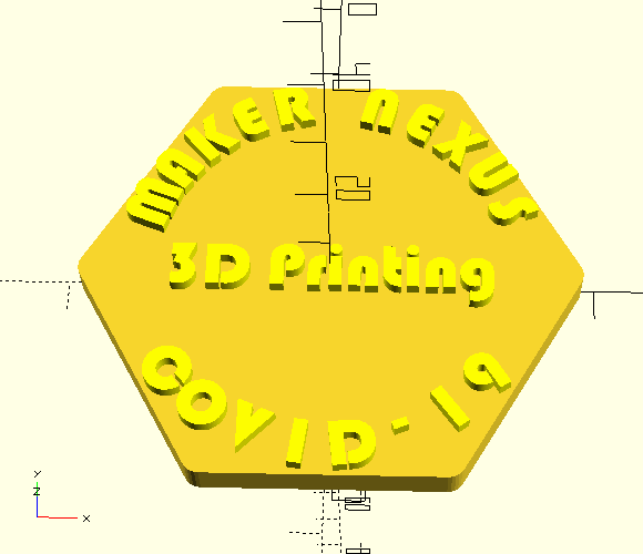 Customizable Maker Nexus medallion with circular text