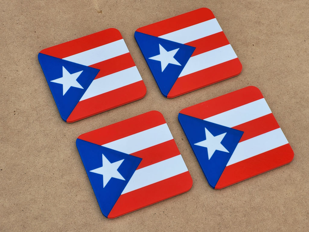 Drink Coasters - Puerto Rico Flag