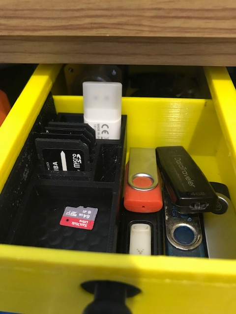 SD Card holder for Under Desk Drawer