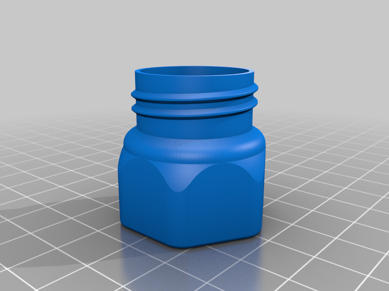 hex-shaped mini container with smooth inner wall