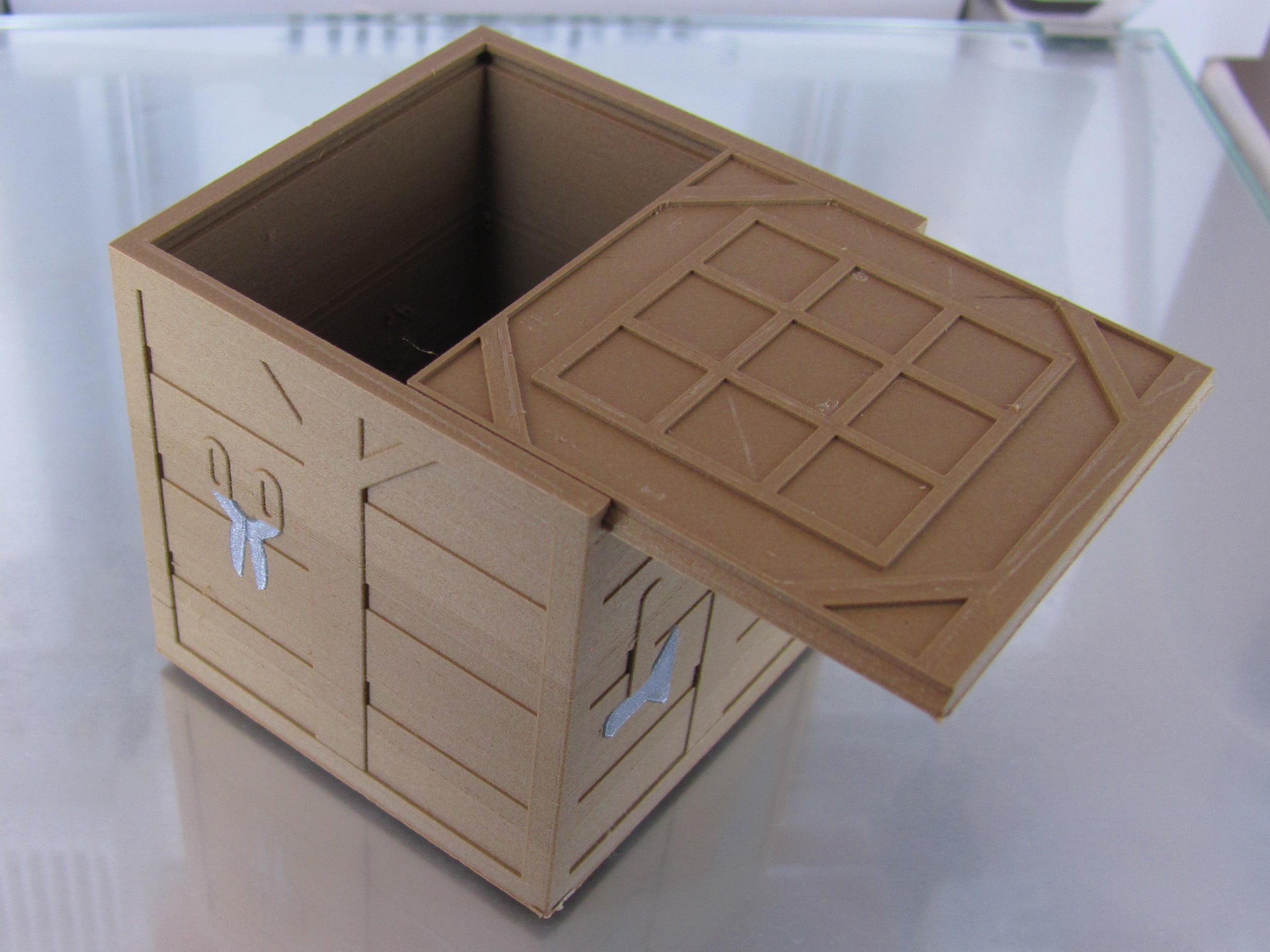 Crafting Table Box with Sliding Lid