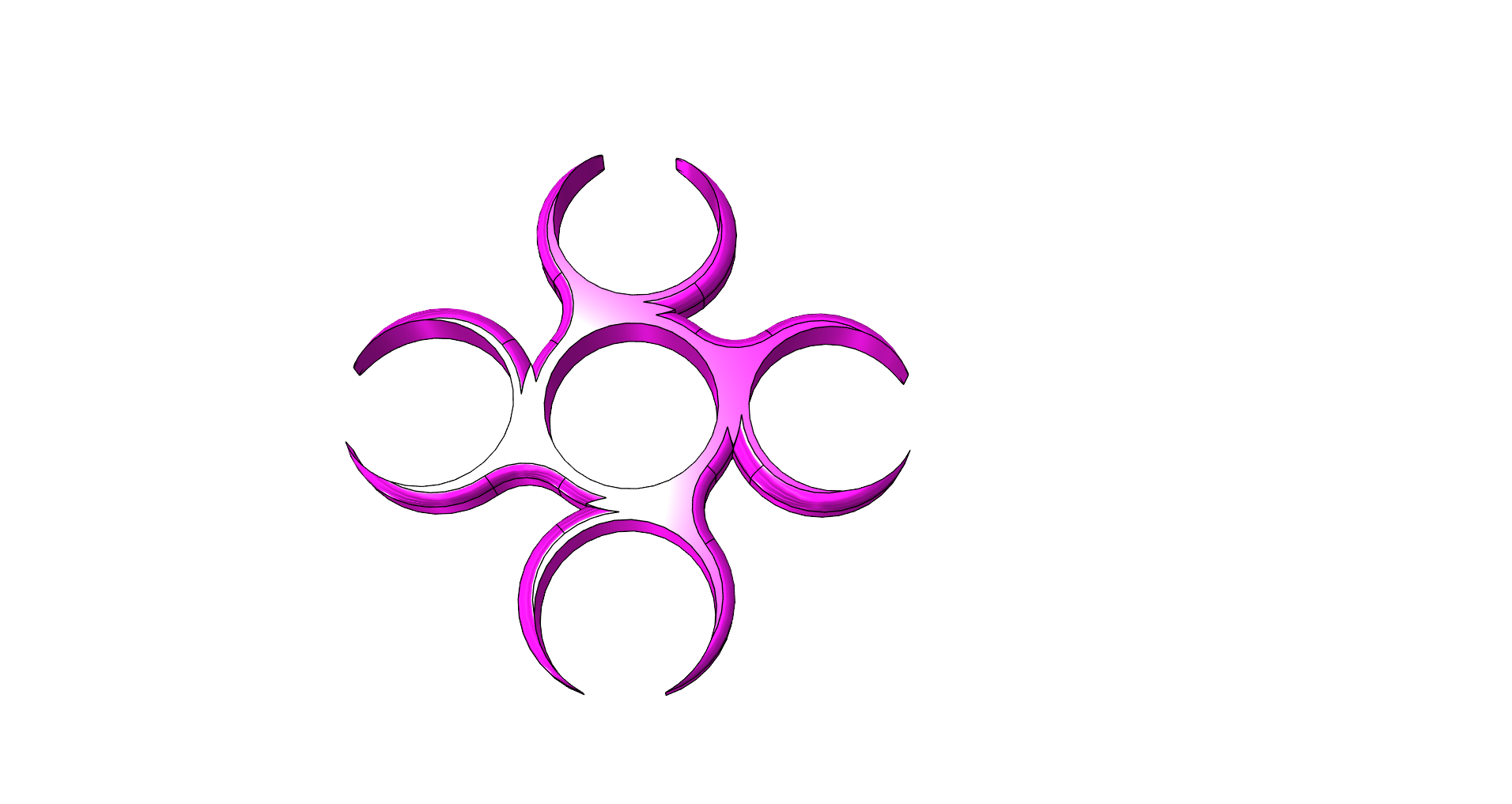 Dört Offlu Açık Uydu Fidget Spinner (EDC) (Plastik Aparattır!!!)