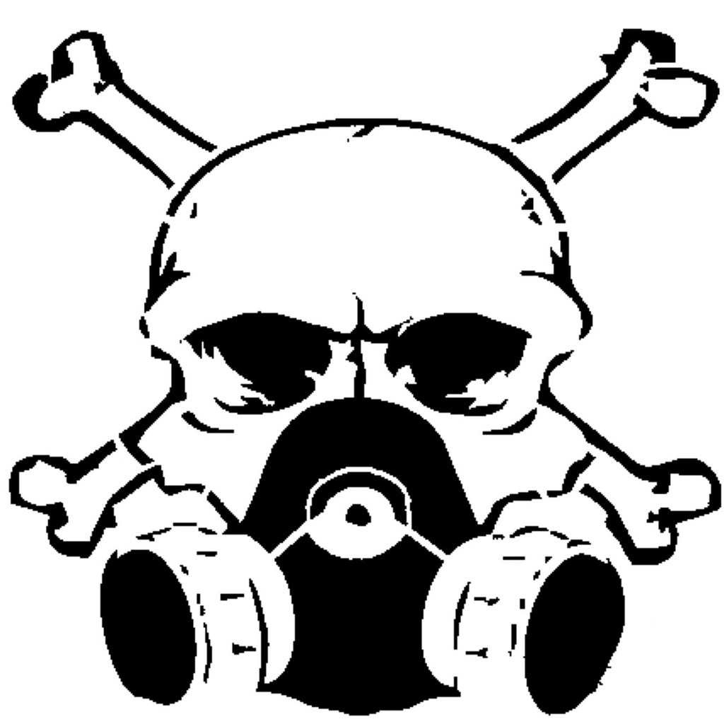 Skull mask stencil