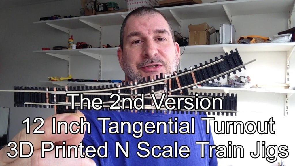 The 12 Inch Tangential Turnout 3D Printed N Scale Model Train Jigs