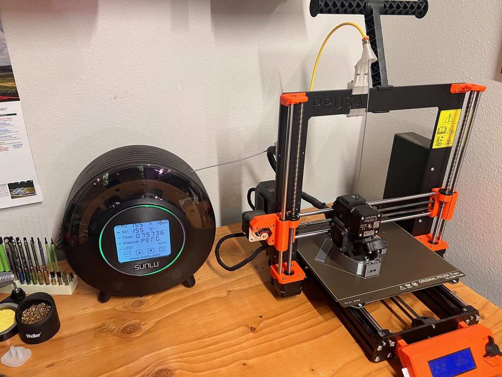 Prusa MK3S filament guide for heated Dry box