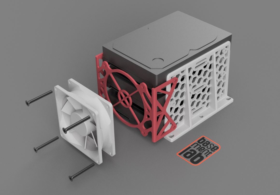 80mm Cooling Fan Bracket  for HDD 2.5-3.5 Adapter Profile - Pc Test Bench case