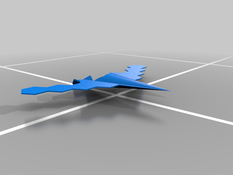 7D Diagonal 180 Degree Flying Hexagon Wings and Period Body