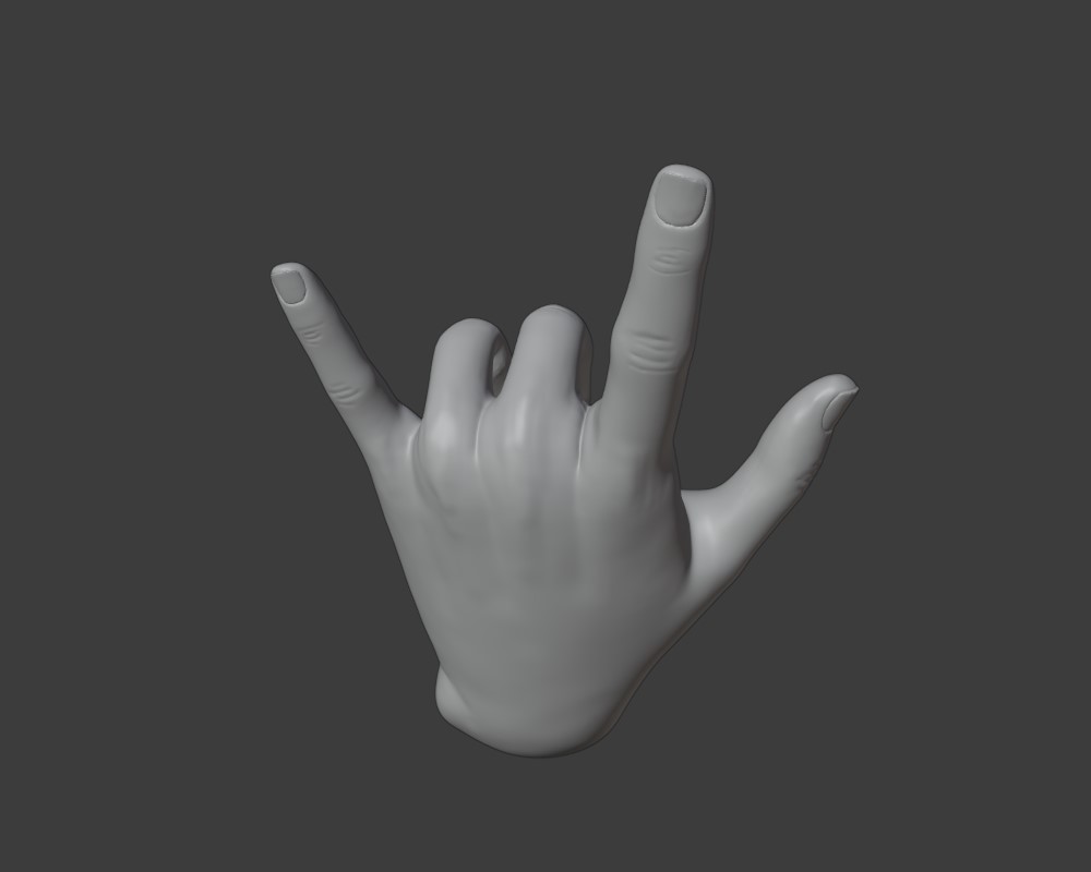 Rock n Roll Hand Key holder 3D model