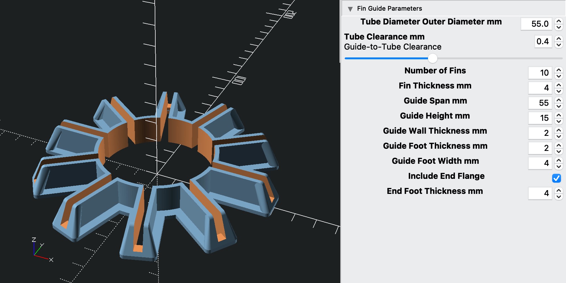 Fully Customizable Configurable Model Rocket Fin Guide