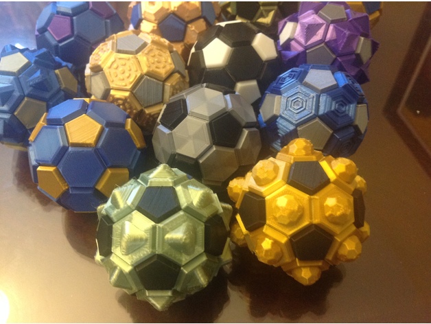 multi colored buckyballs