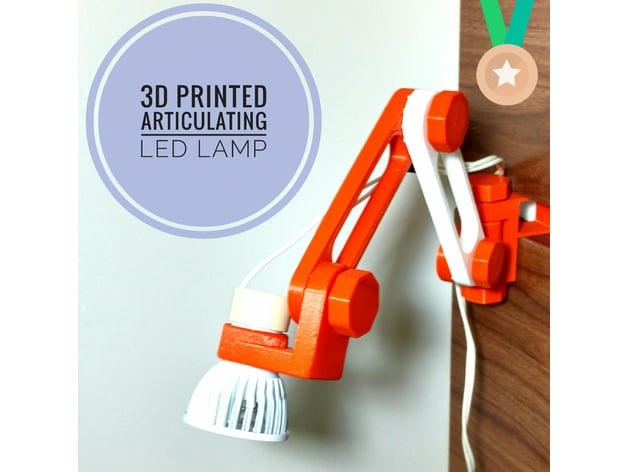 3D Printed Articulating LED Lamp