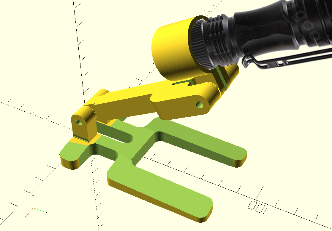 Stand to hold small led flashlight