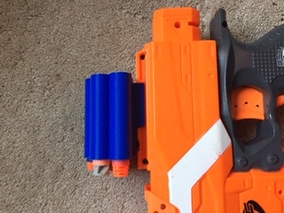 Nerf gun dart holder and scope(attached to tactical rail)