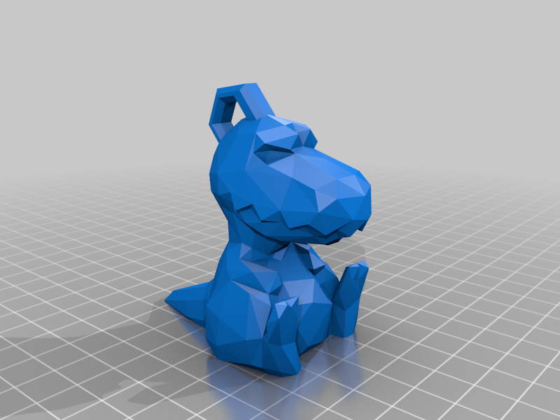 Low Poly Rex Keychain