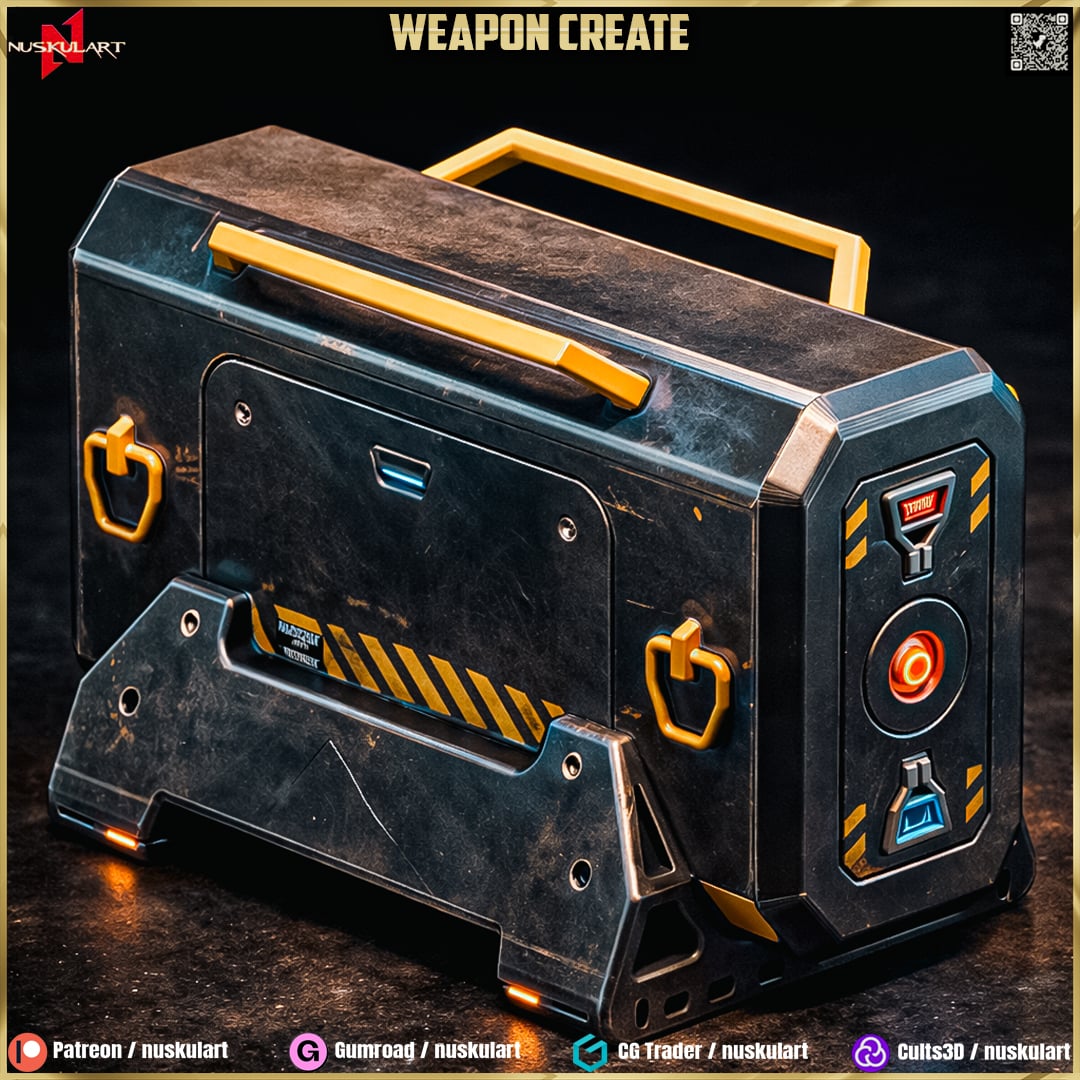 Weapon Crate Neo Futuristic Collection 1/48 Scale STL