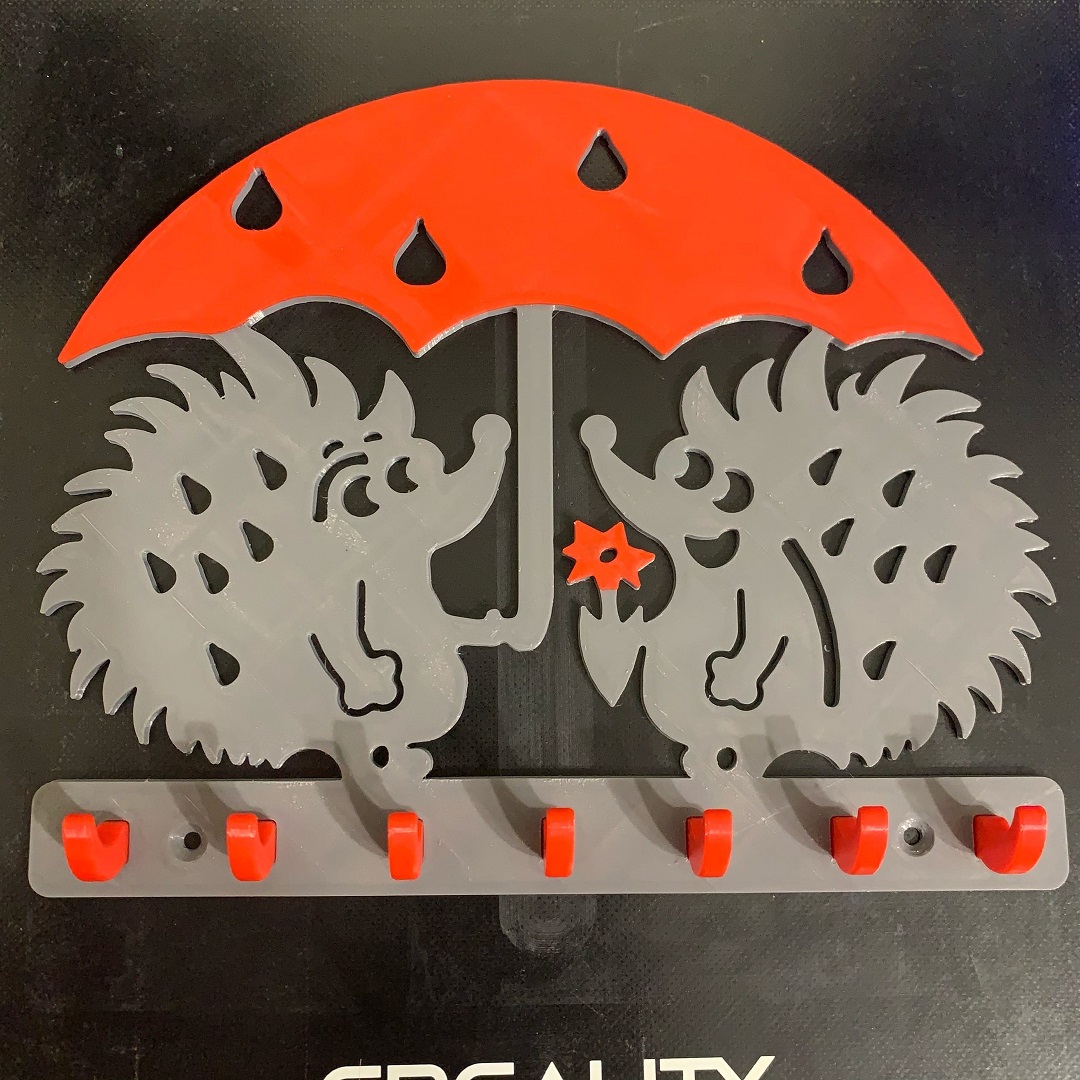 Wall Key Holder - Hedgehogs