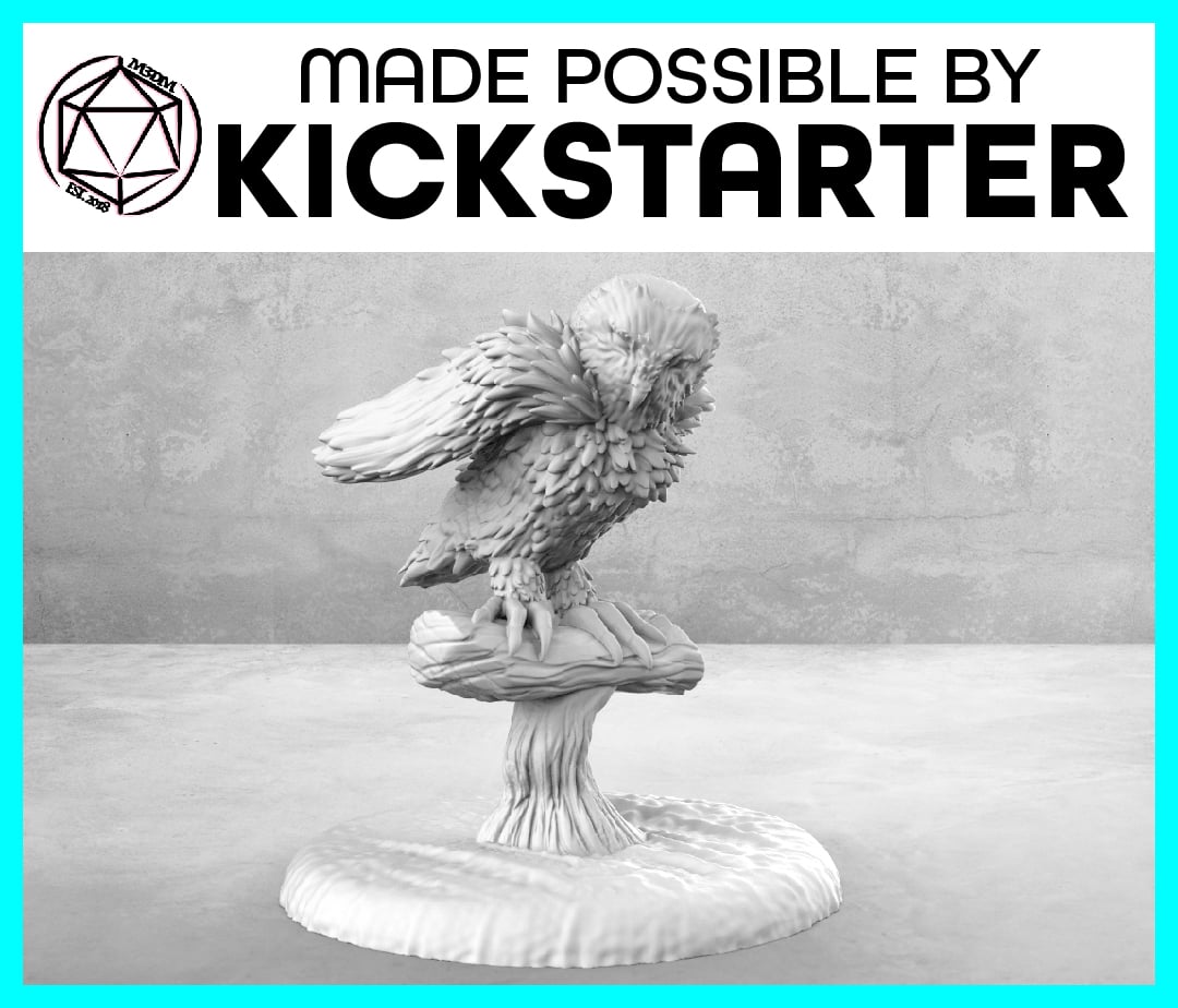 Image of Owl - Action Pose - Tabletop Miniature