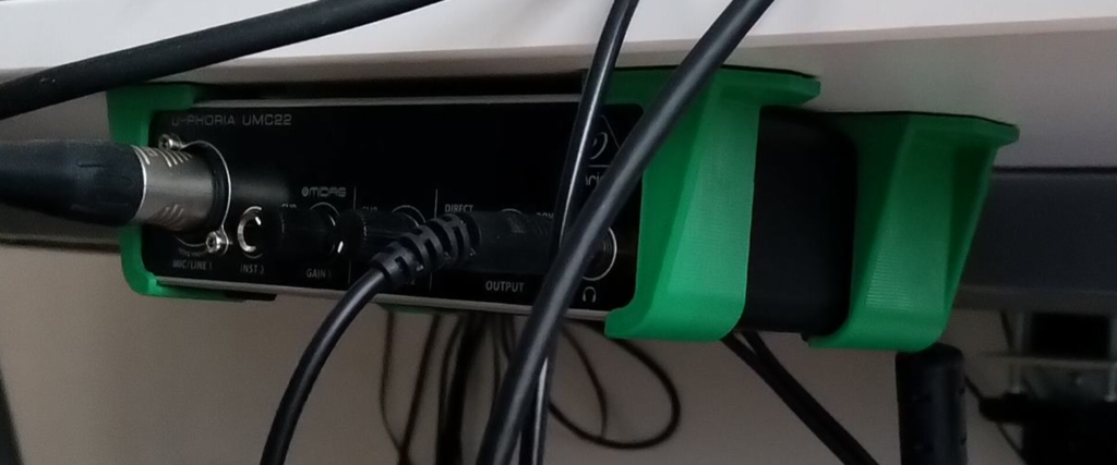 USB Audio under desk mount bracket (Behringer UMC)