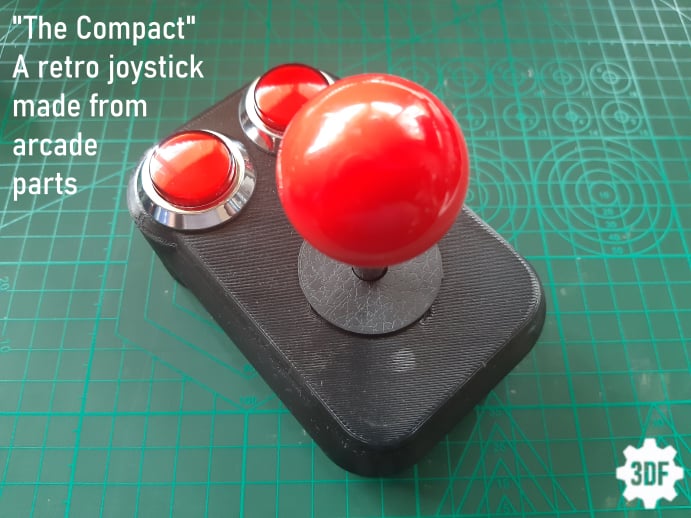 "The Compact" Retro joystick made from arcade parts