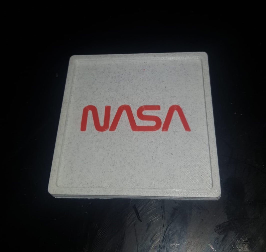 Coaster NASA - Minimalist logo / Porta Copos Nasa - Logo minimalista