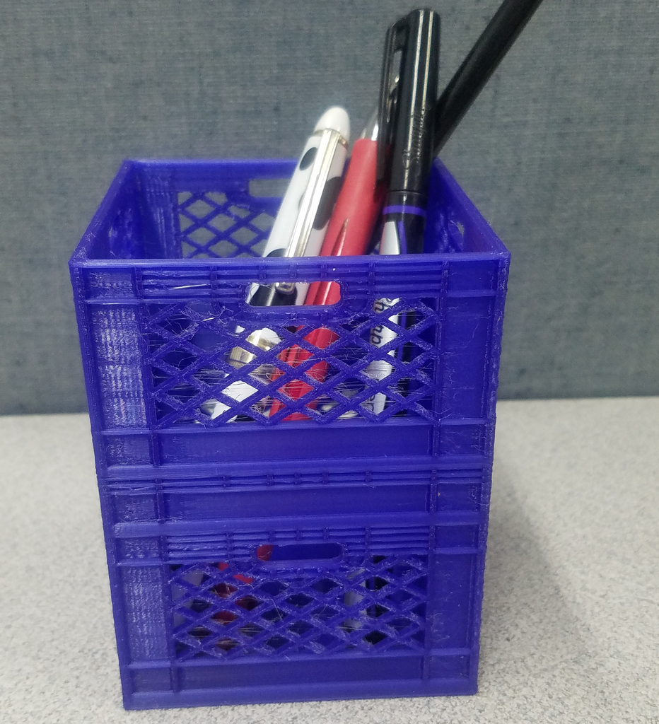 Milk Crate Pencil Holder
