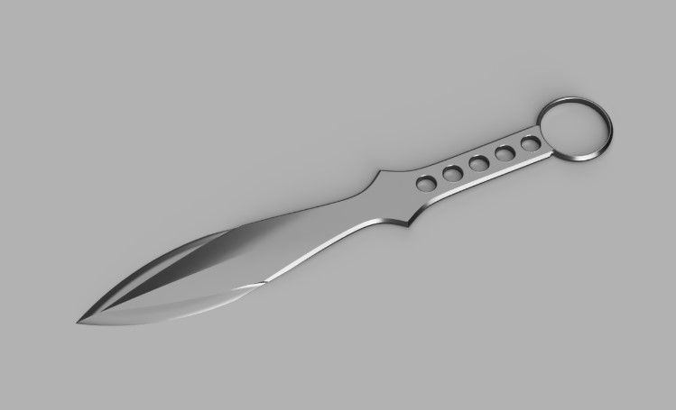 Slick, balanced throwing knife - easy print