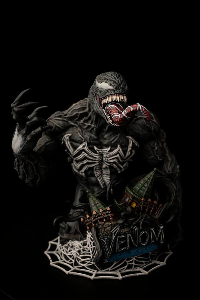 WICKED MARVEL VENOM BUST: TESTED AND READY FOR 3D PRINTING