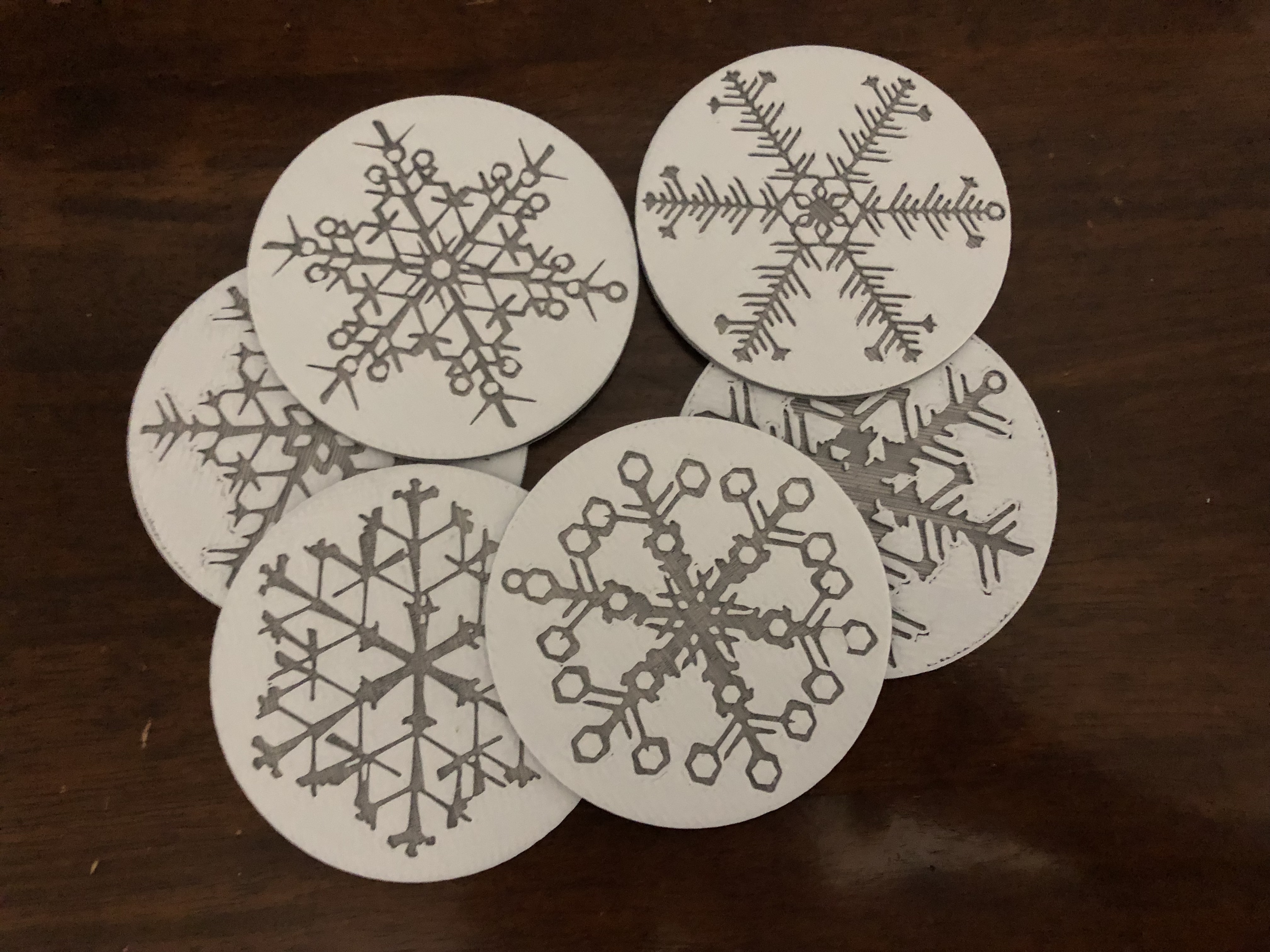 Snowflake Coasters